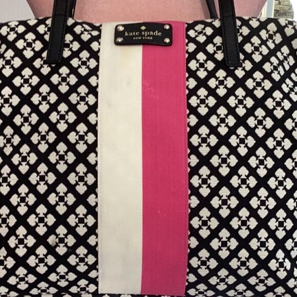 KATE SPADE ADARIA BABY DIAPER BAG TOTE LARGE BLACK CANVAS - Picture 7 of 11